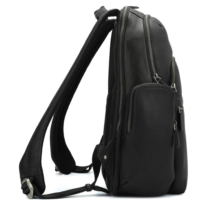 Wax Leather Backpack - Black