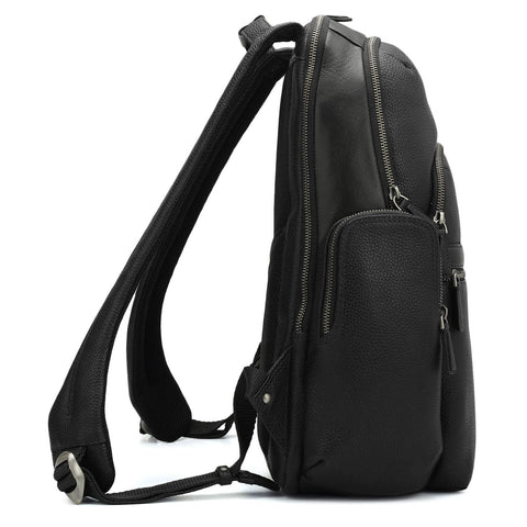Wax Leather Backpack - Black