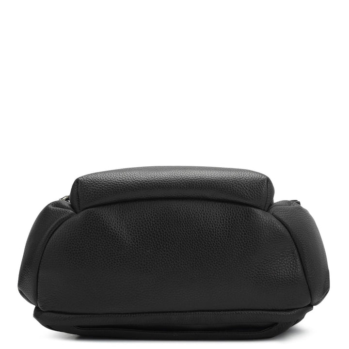 Wax Leather Backpack - Black