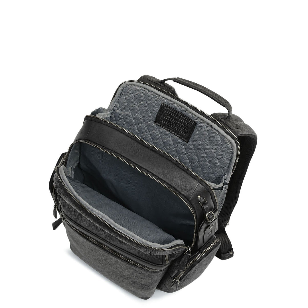 Wax Leather Backpack - Black