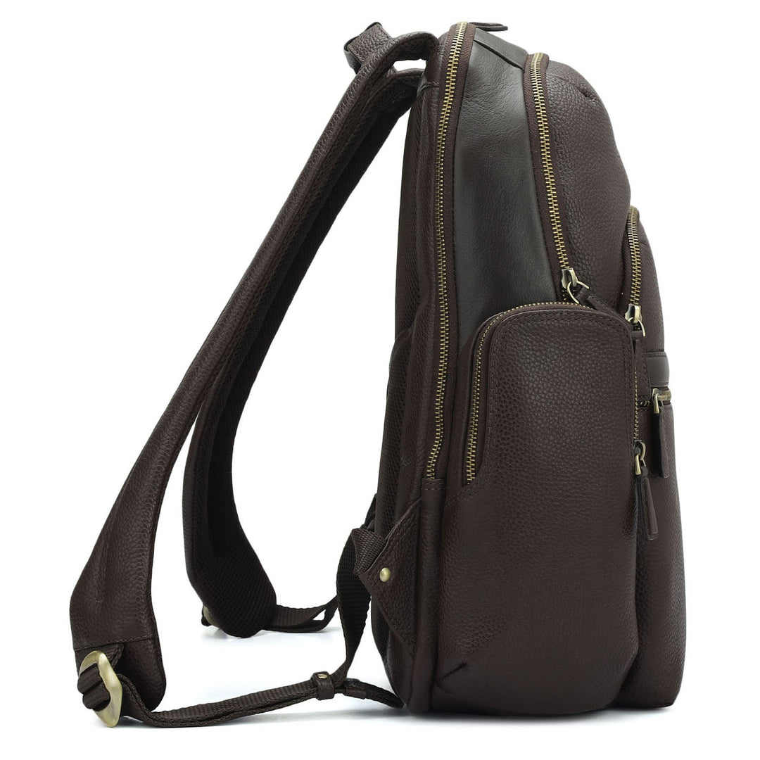 Wax Leather Backpack - Chocolate