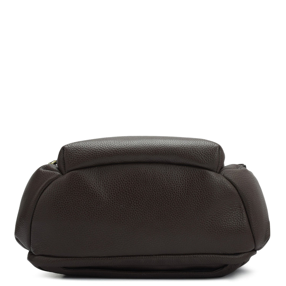 Wax Leather Backpack - Chocolate