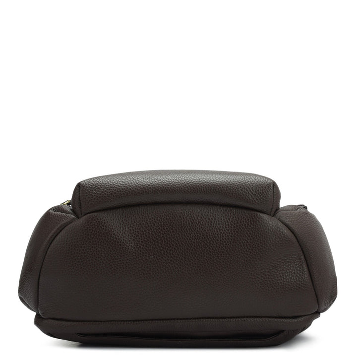 Wax Leather Backpack - Chocolate