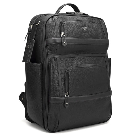 Wax Leather Backpack - Black