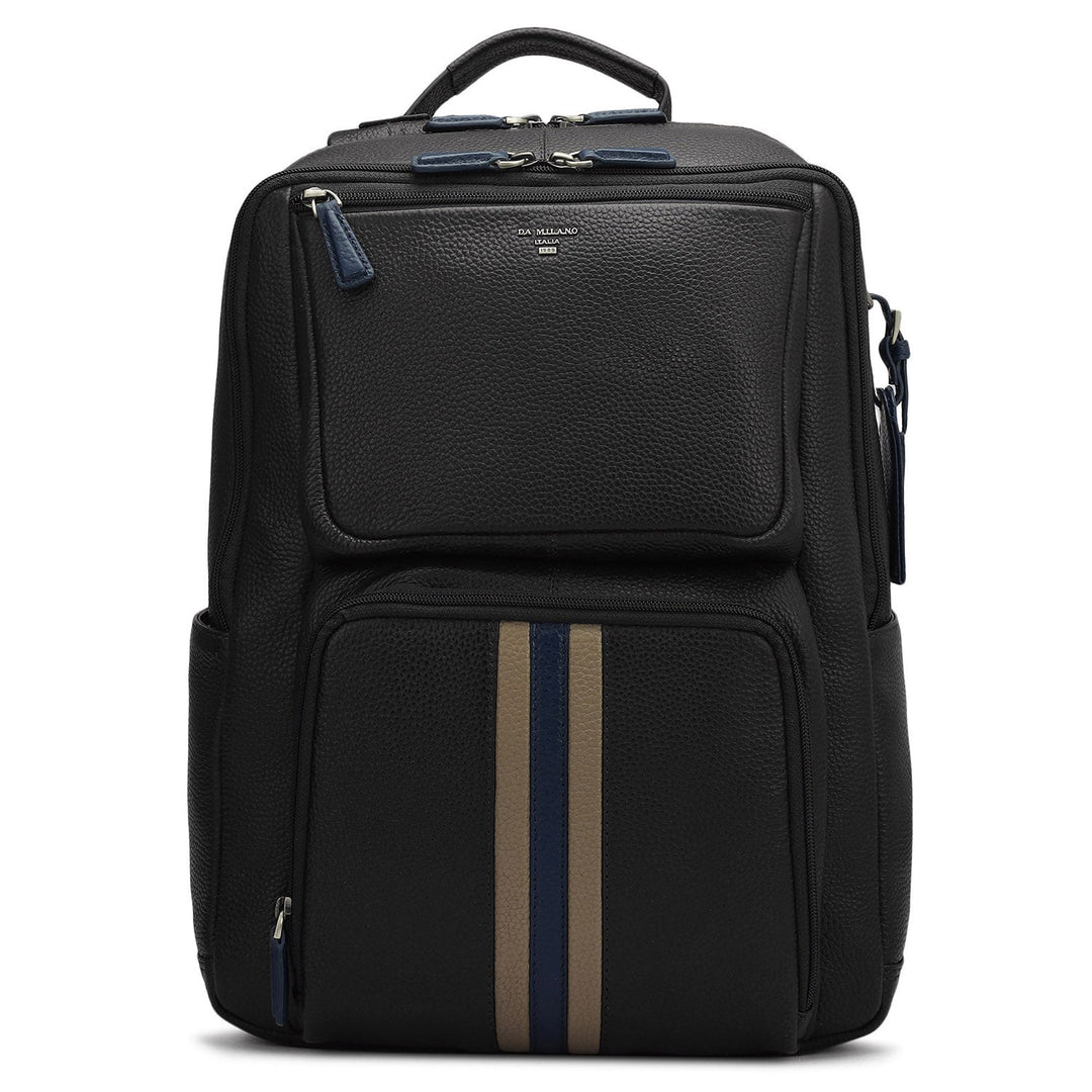 Wax Leather Backpack - Black