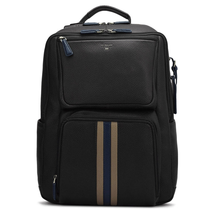 Wax Leather Backpack - Black