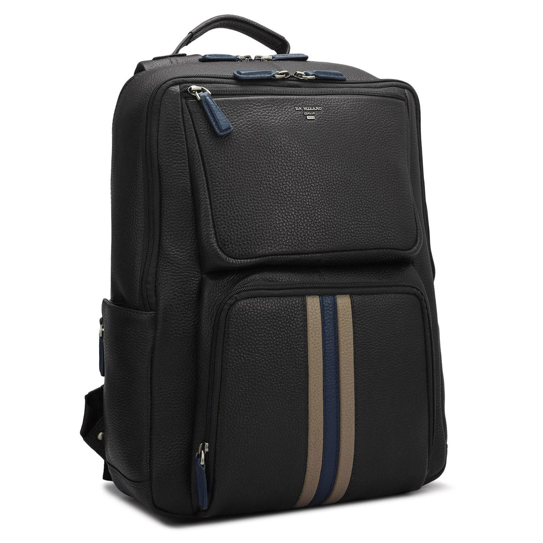 Wax Leather Backpack - Black