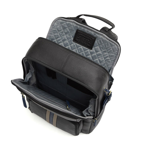 Wax Leather Backpack - Black