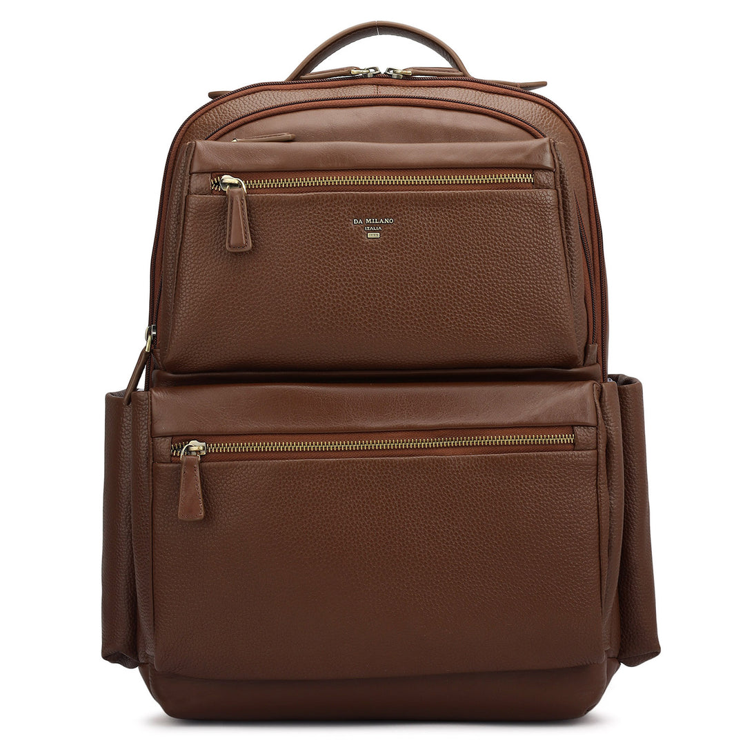 Wax Plain Leather Backpack - Espresso