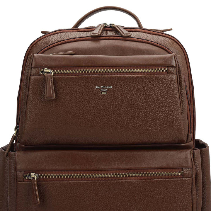 Wax Plain Leather Backpack - Espresso