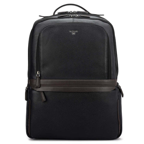 Wax Leather Backpack - Black