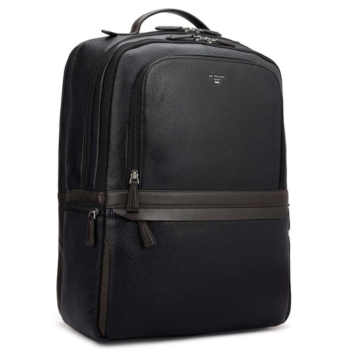 Wax Leather Backpack - Black