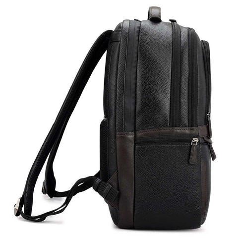 Wax Leather Backpack - Black
