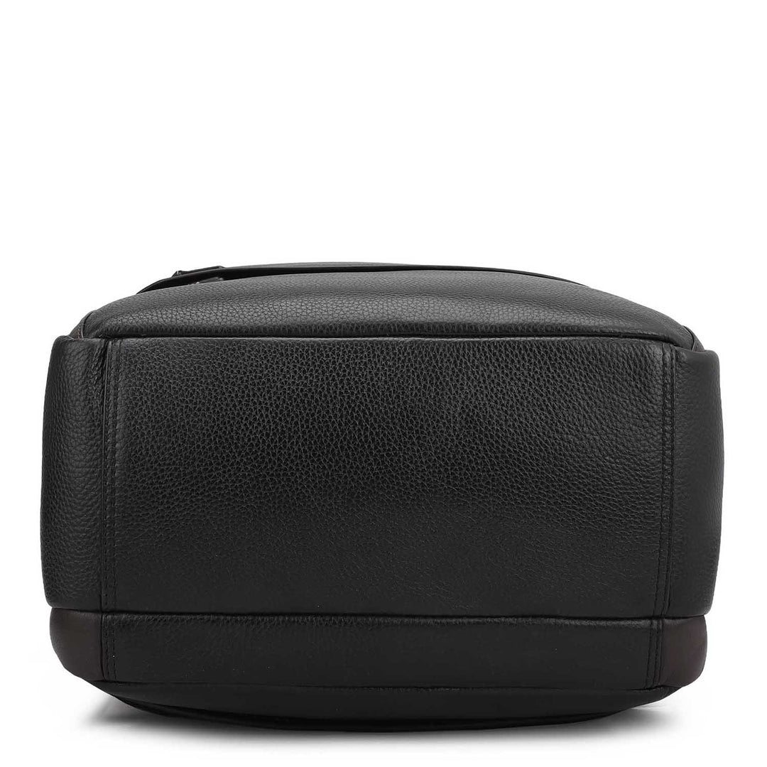 Wax Leather Backpack - Black