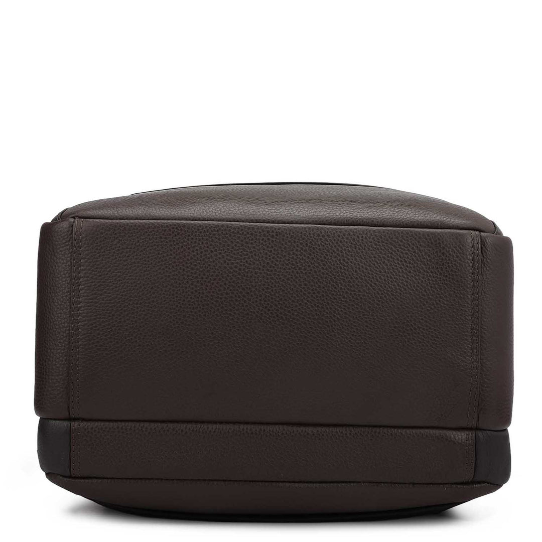 Wax Leather Backpack - Chocolate