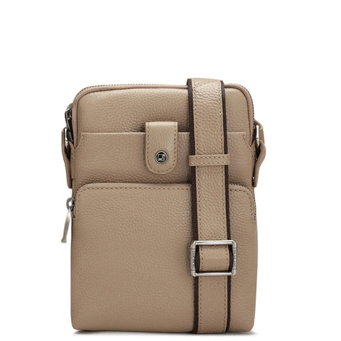 Wax Leather Men Sling - Greyish Taupe