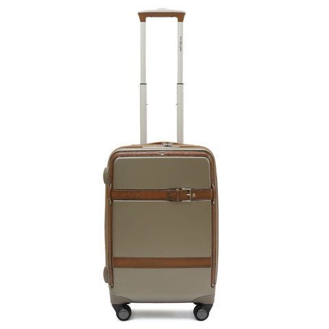 Emboss Leather Trolley (Small) - Champagne & Cognac