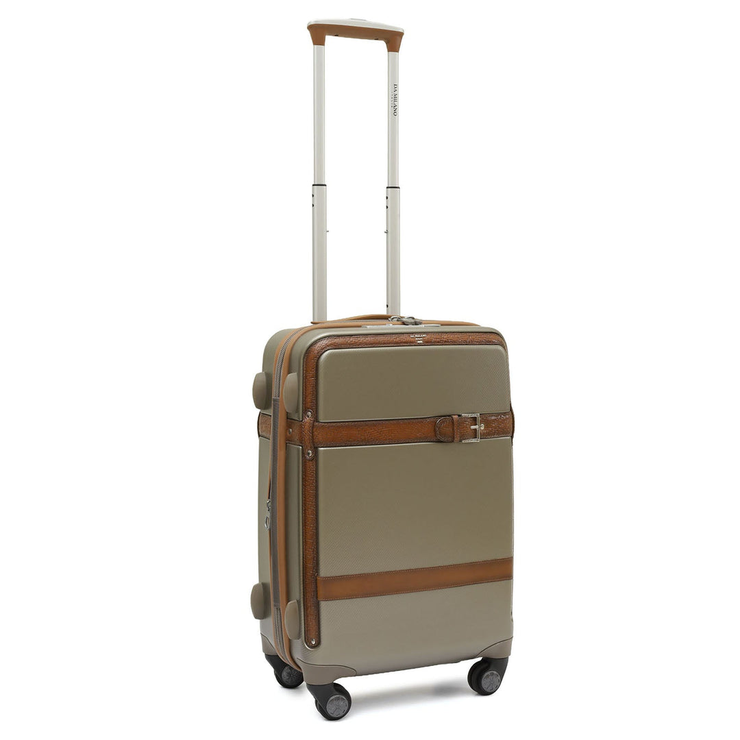 Emboss Leather Trolley (Small) - Champagne & Cognac