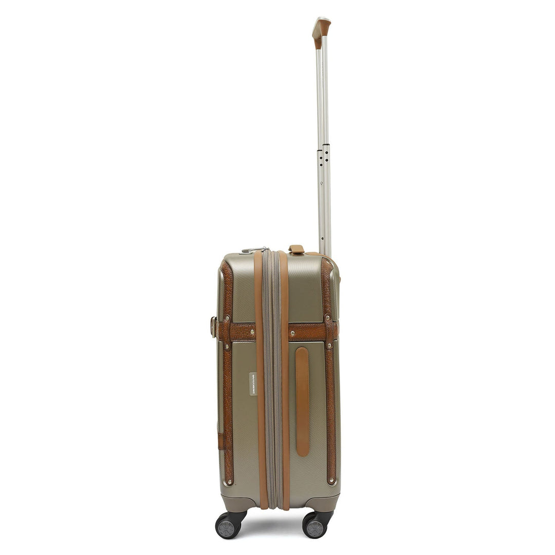 Emboss Leather Trolley (Small) - Champagne & Cognac