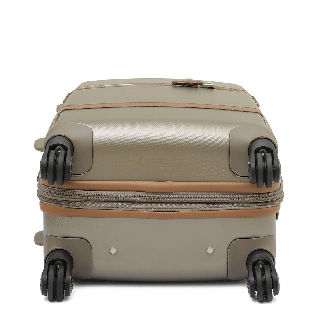 Emboss Leather Trolley (Small) - Champagne & Cognac