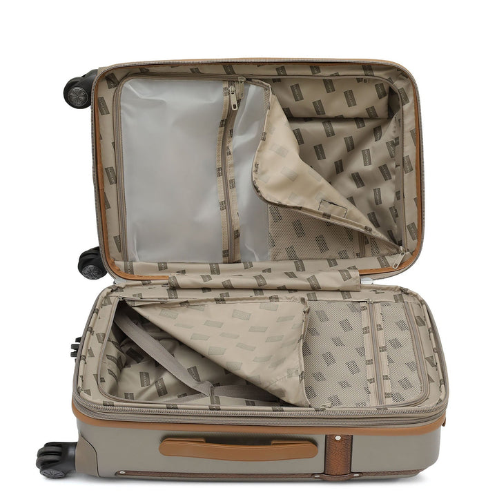 Emboss Leather Trolley (Small) - Champagne & Cognac