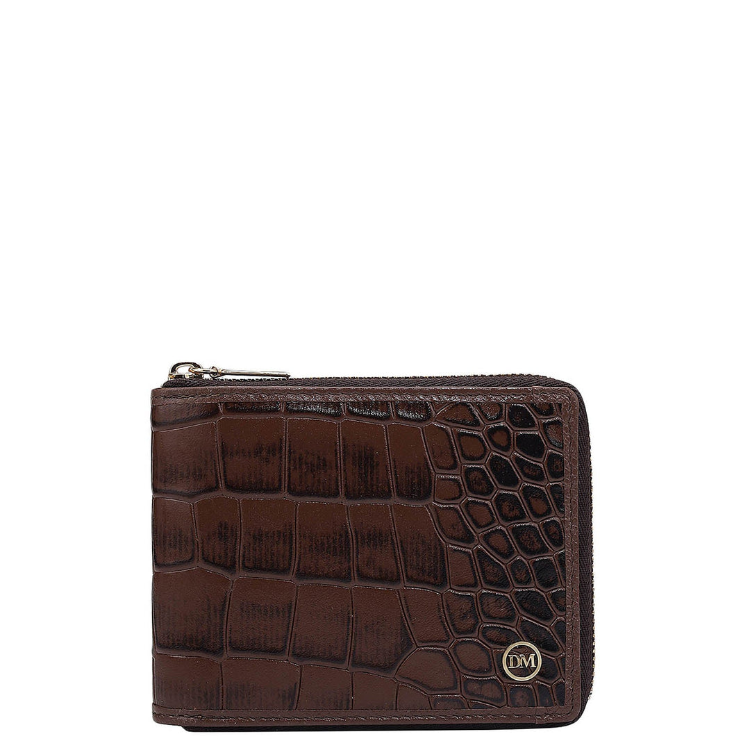 Croco Leather Ladies Wallet - Date