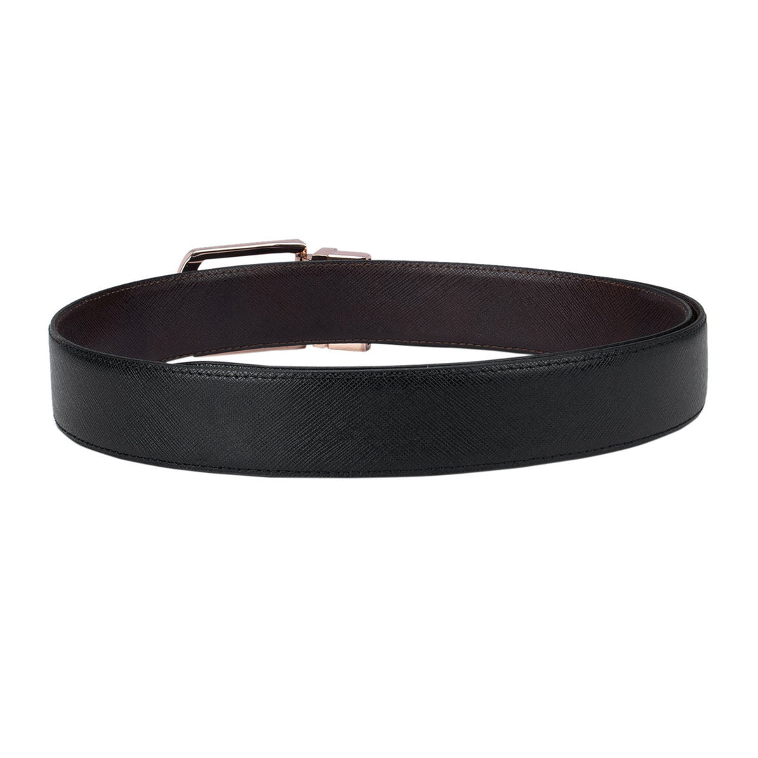 Black & Brown Flexible Men'S Belt- Reversible
