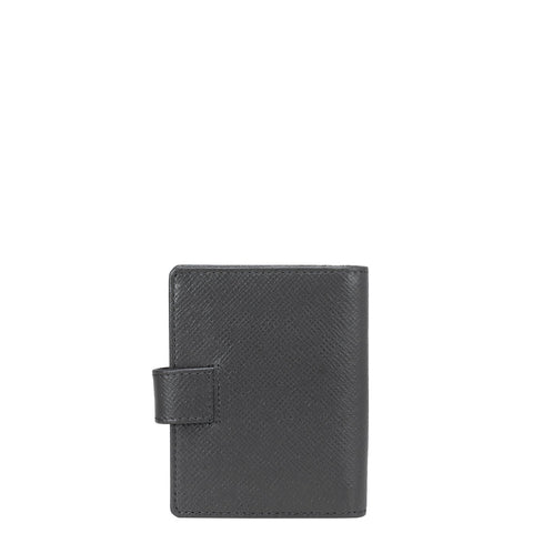 Franzy Leather Card Case - Charcoal Grey