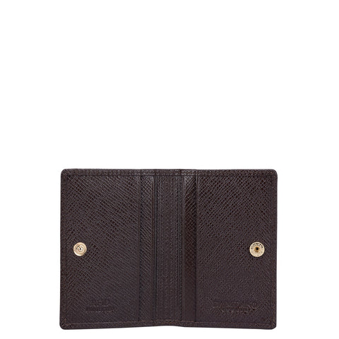 Brown Croco Textured Card Case