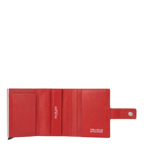 Franzy Leather Card Case - Tomato