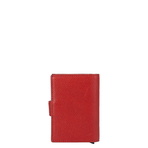 Franzy Leather Card Case - Tomato