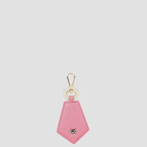 Wax Leather Key Chain - Hyper Pink
