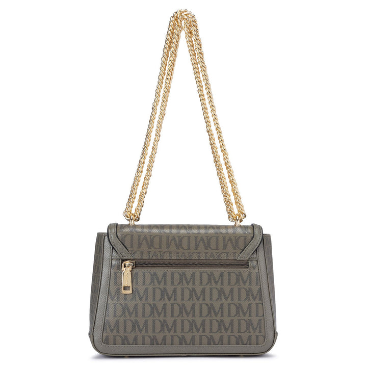 Medium Monogram Leather Shoulder Bag - Fossil