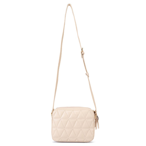 Small Quilting Leather Sling - Beige