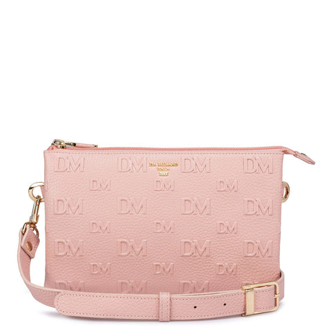 Small Monogram Wax Leather Sling - Pink