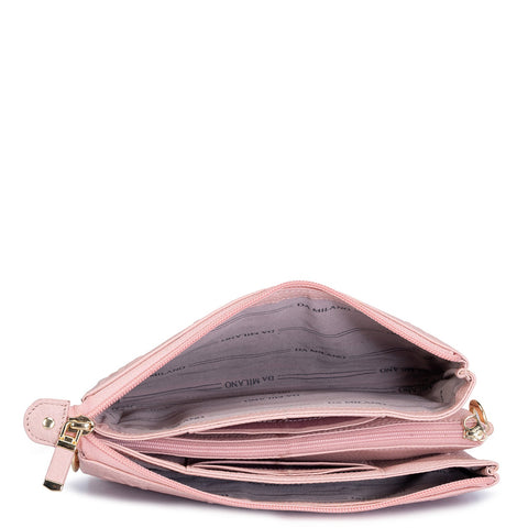 Small Monogram Wax Leather Sling - Pink