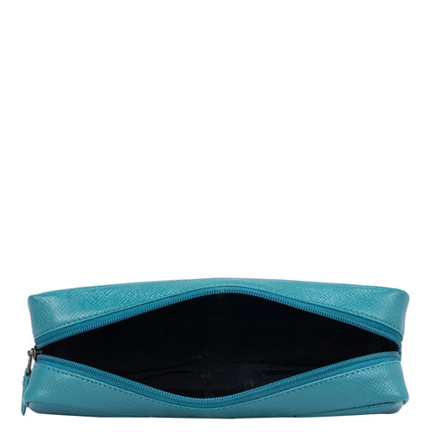 Franzy Leather Multi Pouch - Teal