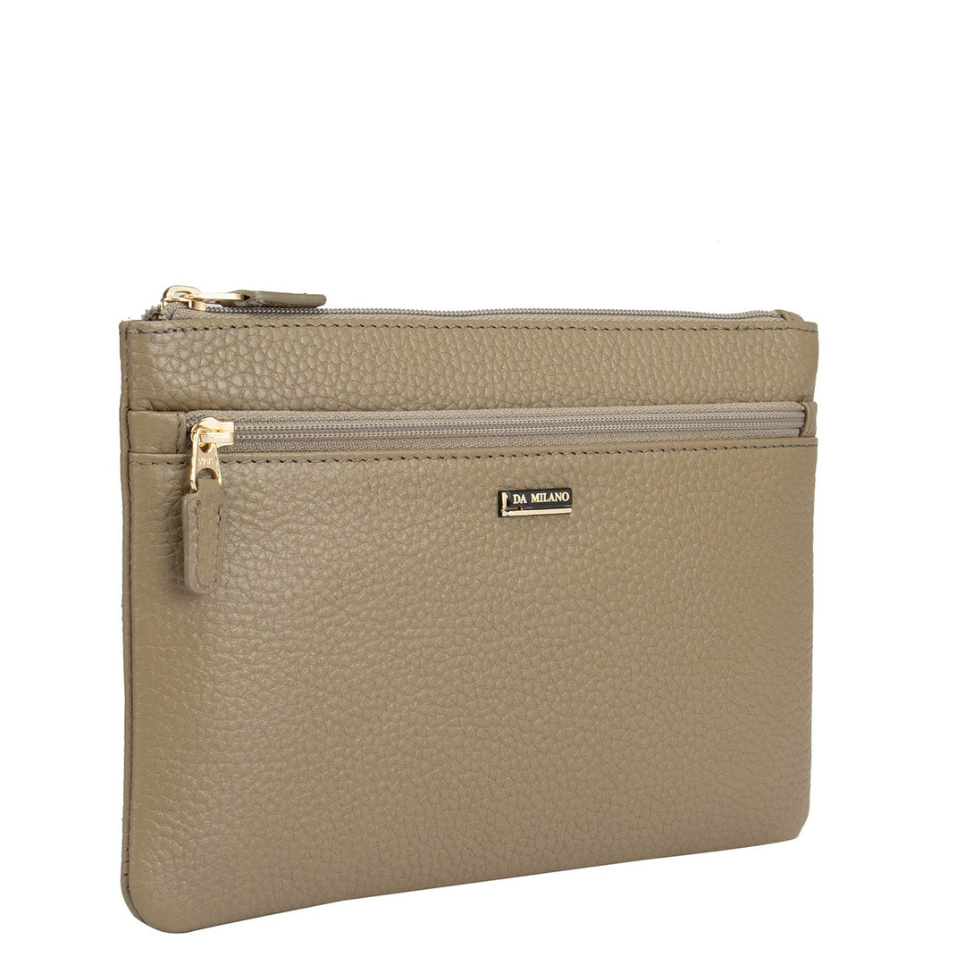 Wax Leather Multi Pouch - Olive