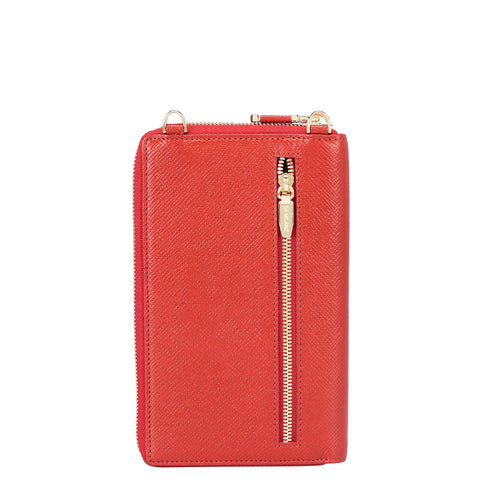 Franzy Leather Cross Body - Red