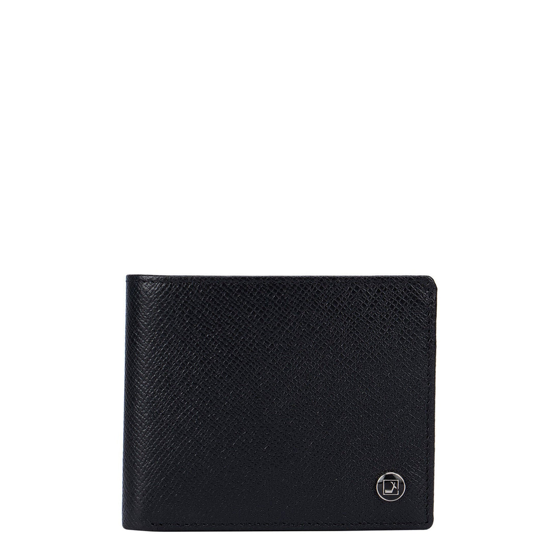 Black Franzy Bifold Wallet with Flap