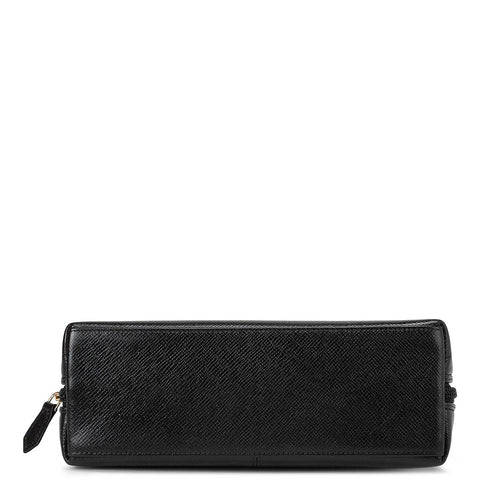 Franzy Leather Vanity Pouch - Black