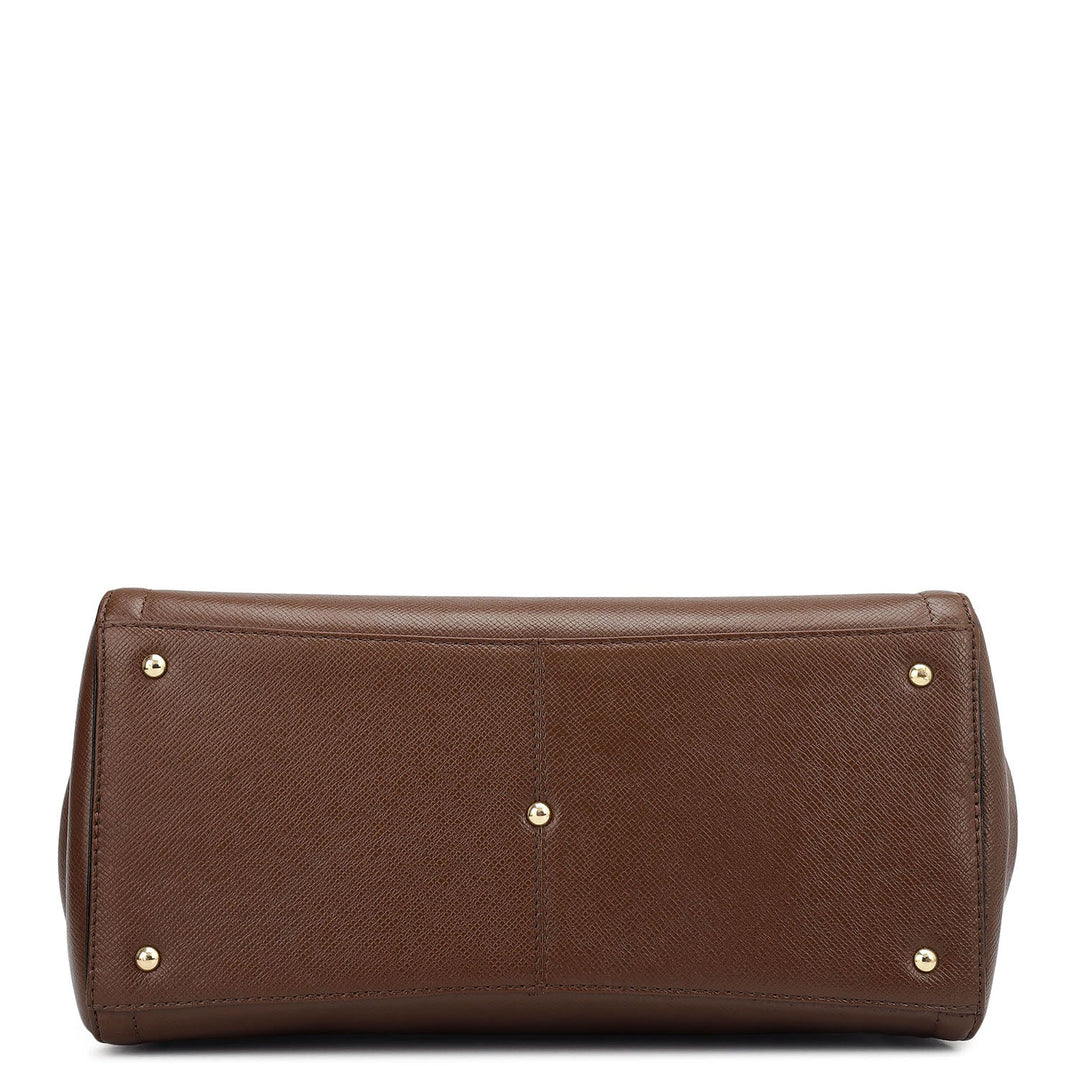 Medium Franzy Leather Satchel - Date
