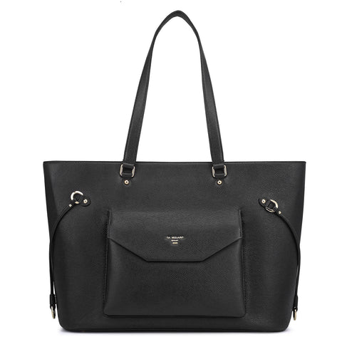 Large Franzy Leather Tote - Black