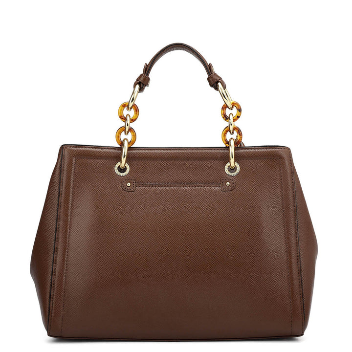 Medium Franzy Leather Satchel - Date