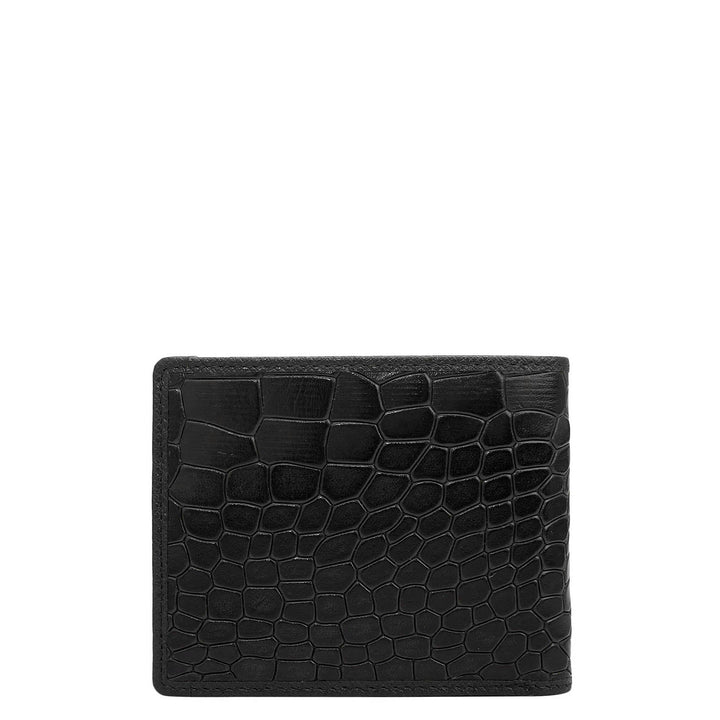 Black Bifold Leather Mens Wallet