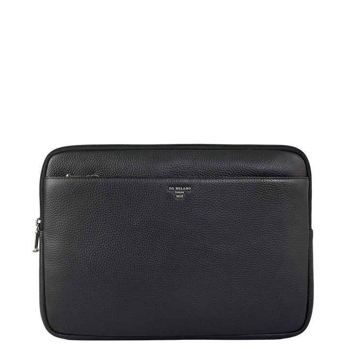 Wax Leather Laptop Sleeve - Black