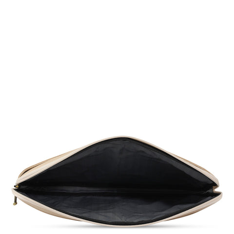 Wax Leather Laptop Sleeve - Dove