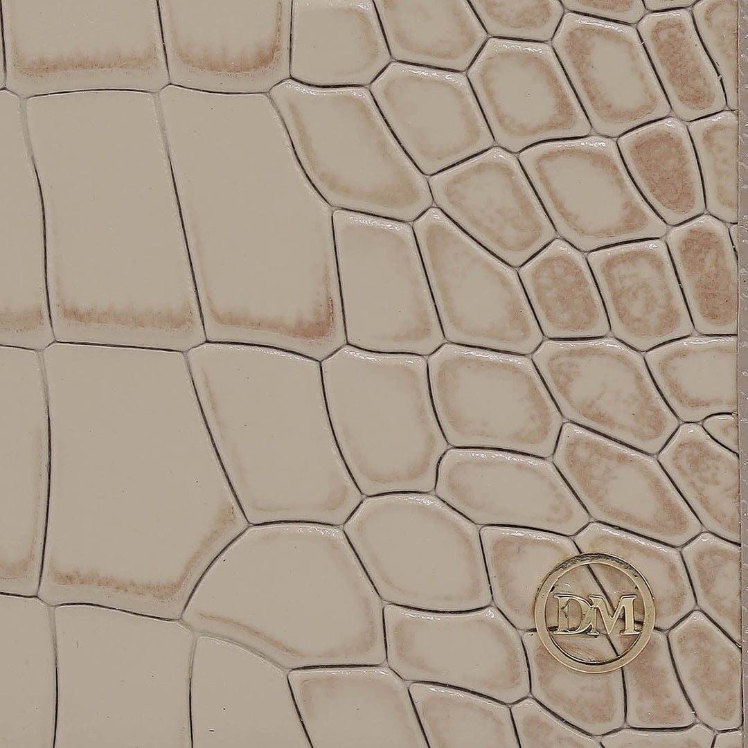 Croco Leather Ladies Wallet - Frost