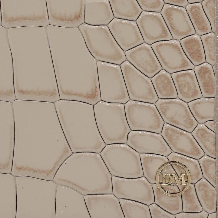 Croco Leather Ladies Wallet - Frost