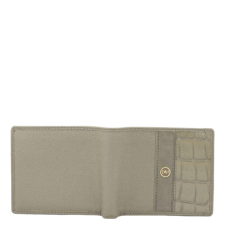 Stone Grey Bifold Leather Mens Wallet